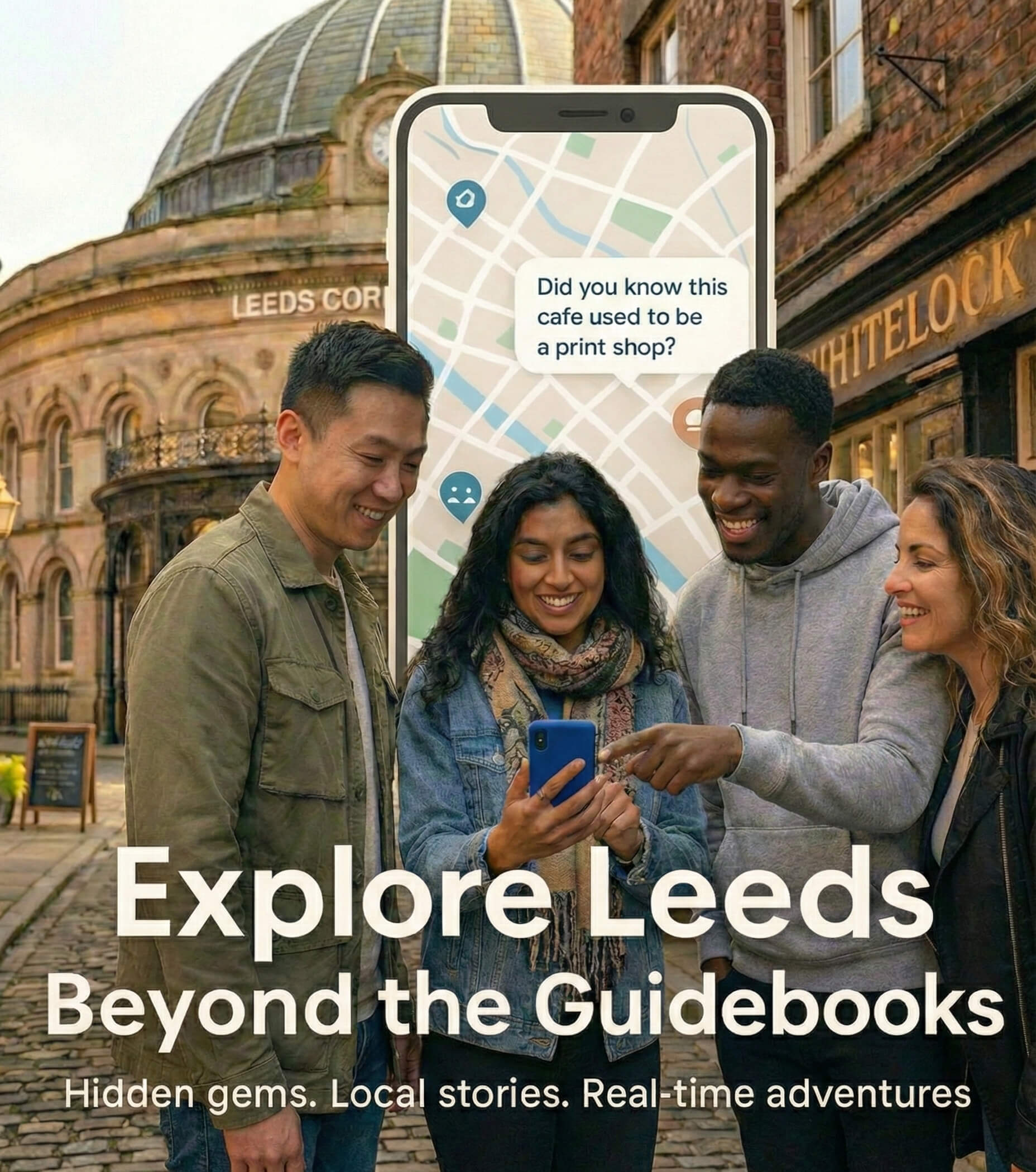 Group exploring Leeds together